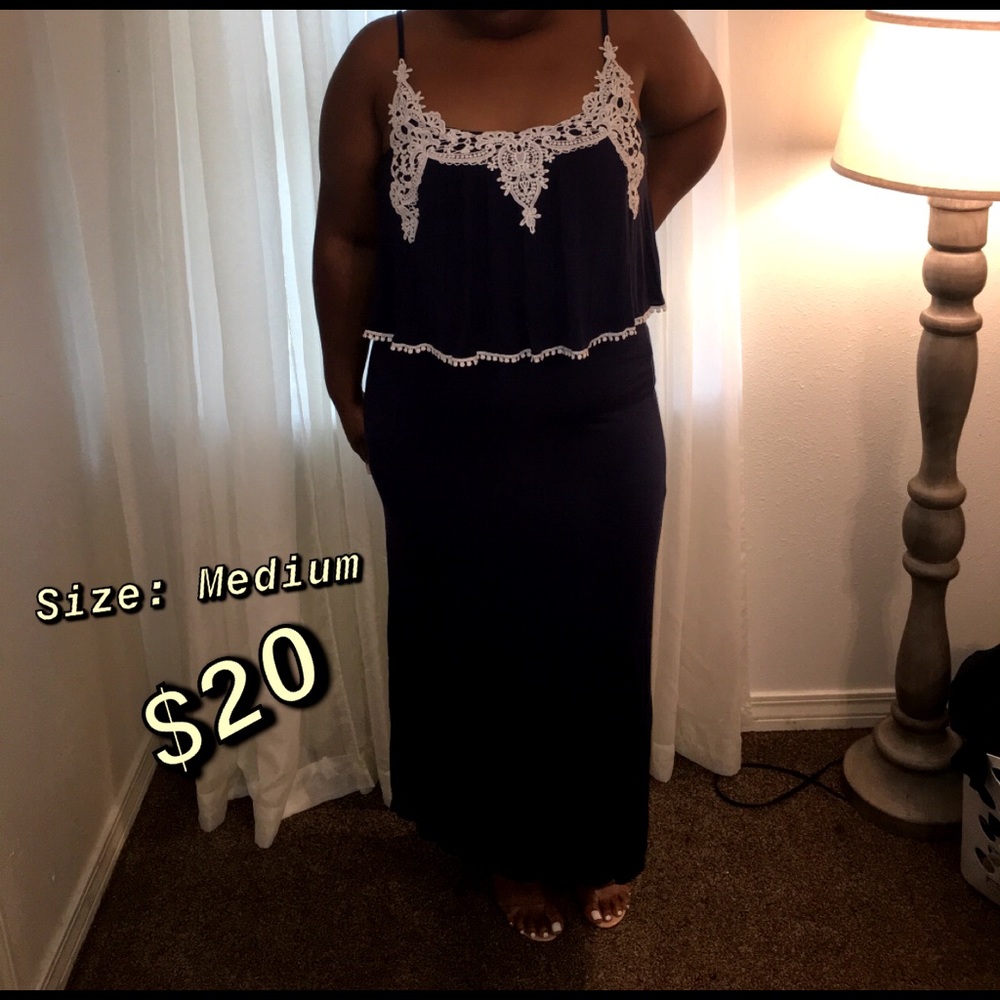 Navy Blue cotton Dress